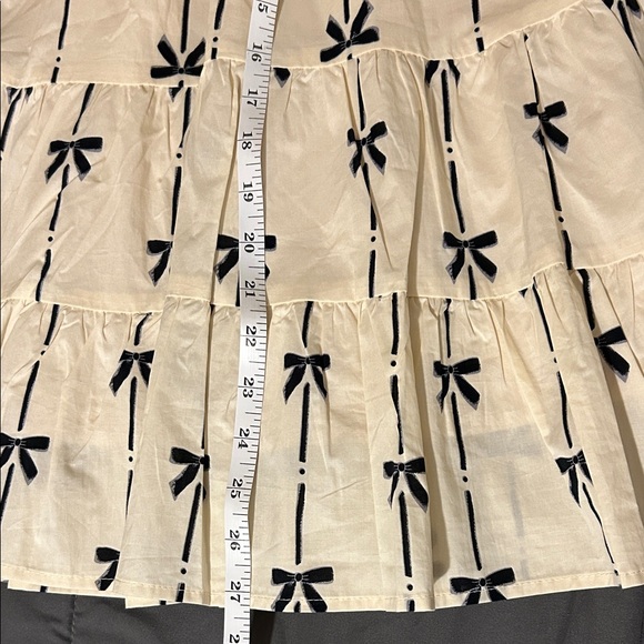 So Me Cream Mini Dress with Black Bow Print - Picture 6 of 9